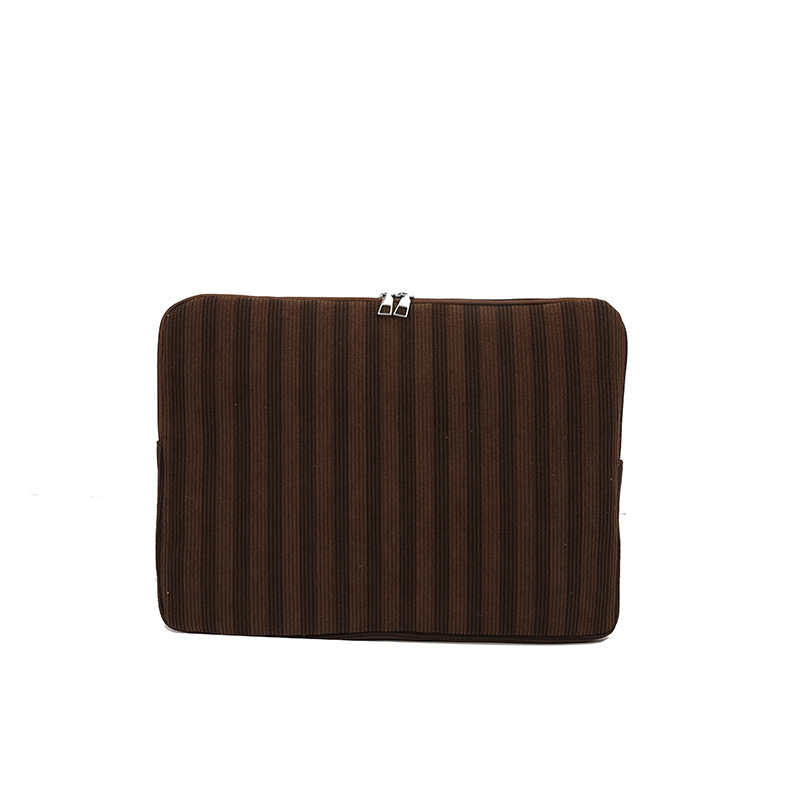 Corduroy zaštitna futrola za tablet i prijenosno računalo, prugasti uzorak, gradski minimalistički stil, prozračna, otporna na habanje, podstava od poliestera