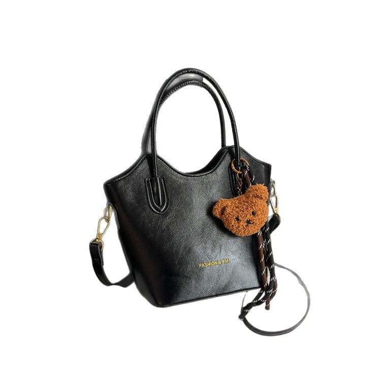 Bucket torba za ramena, PU materijal, zatvaranje zipom, poliester podstava, gradski minimalistički stil