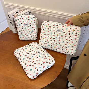 Τσάντα tablet και φορητού υπολογιστή με μοτίβο αρκούδας, νάιλον υλικό, επένδυση από φλίς, αδιάβροχη, εξαιρετικά ελαφριά, unisex