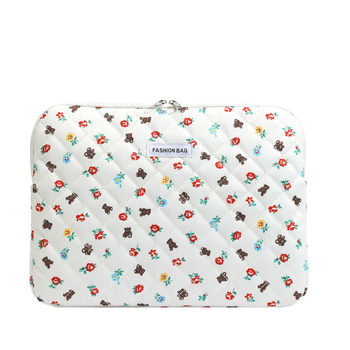 Τσάντα tablet και φορητού υπολογιστή με μοτίβο αρκούδας, νάιλον υλικό, επένδυση από φλίς, αδιάβροχη, εξαιρετικά ελαφριά, unisex