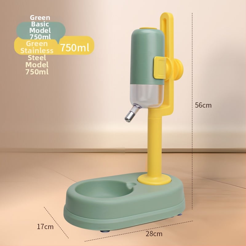 Автоматично поене за домашни любимци с двойна купа от неръждаема стомана, удароустойчива конструкция, регулируемо хранене