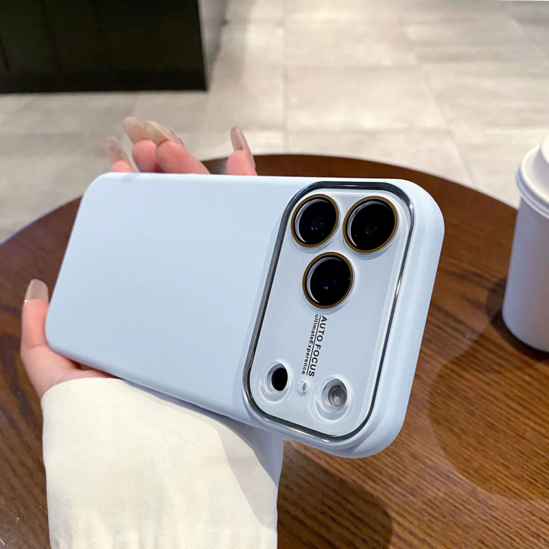 Kutija od tekućeg silikona s velikim prozorom za iPhone 12–17 Pro/Max (mat završnica) – otporna na udarce, ogrebotine, otiske prstiju, odvodi toplinu