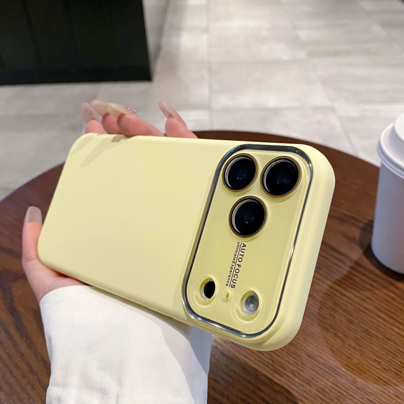 Kutija od tekućeg silikona s velikim prozorom za iPhone 12–17 Pro/Max (mat završnica) – otporna na udarce, ogrebotine, otiske prstiju, odvodi toplinu