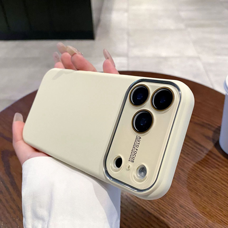 Kutija od tekućeg silikona s velikim prozorom za iPhone 12–17 Pro/Max (mat završnica) – otporna na udarce, ogrebotine, otiske prstiju, odvodi toplinu