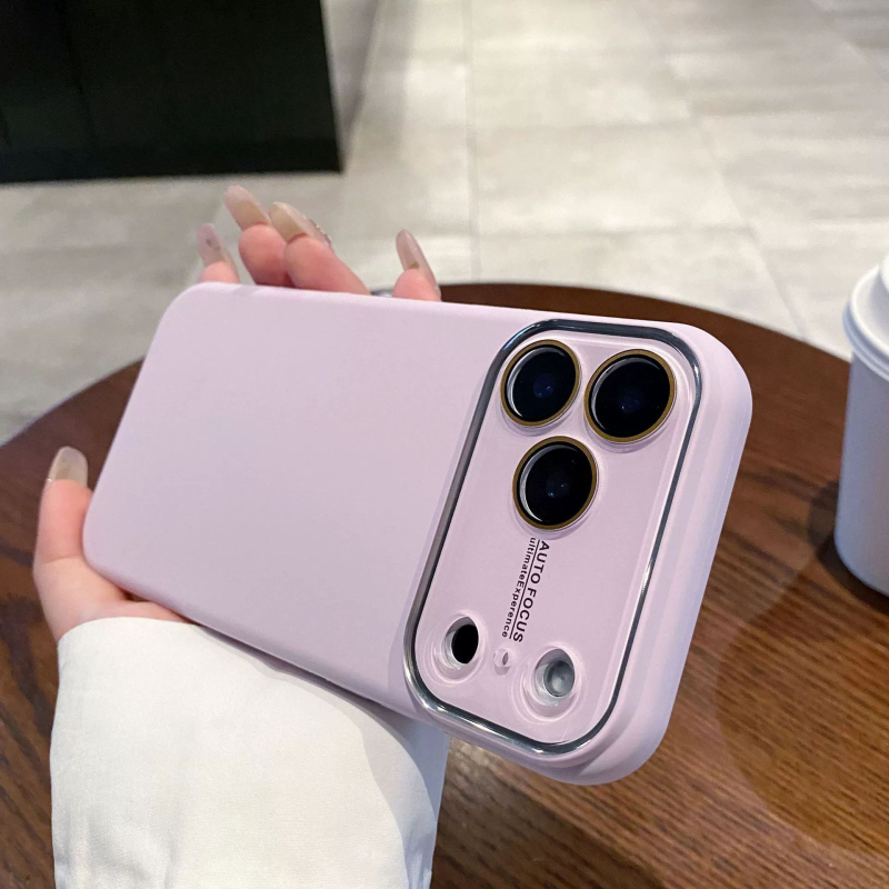 Kutija od tekućeg silikona s velikim prozorom za iPhone 12–17 Pro/Max (mat završnica) – otporna na udarce, ogrebotine, otiske prstiju, odvodi toplinu