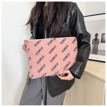 Korduroy clutch torba s podstavom od poliestera, proljeće 2025, street fashion, unisex.