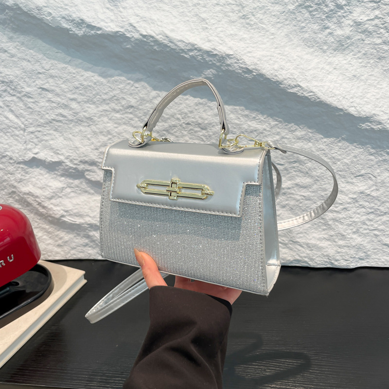 PU Crossbody Kvadratna Torbica s PU Podlogom, Horizontalni Oblik, Pokriven Otvor, Ljeto 2025