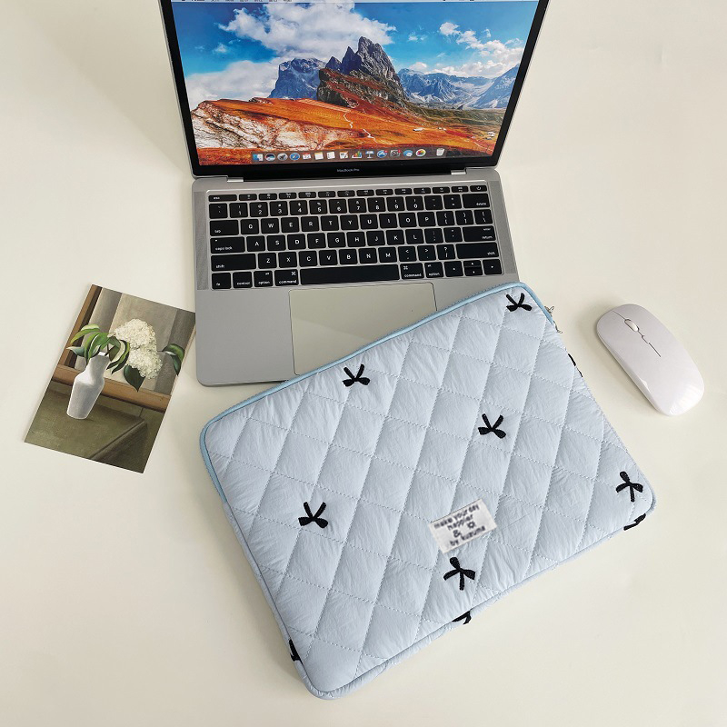 Nylon torba za prijenosno računalo s unutarnjom podstavom za Apple MacBook iPad - ultralak, otporan na udarce, podstava od poliestera, za žene