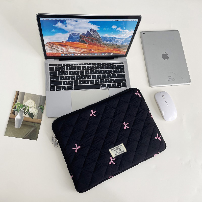 Nylon torba za prijenosno računalo s unutarnjom podstavom za Apple MacBook iPad - ultralak, otporan na udarce, podstava od poliestera, za žene