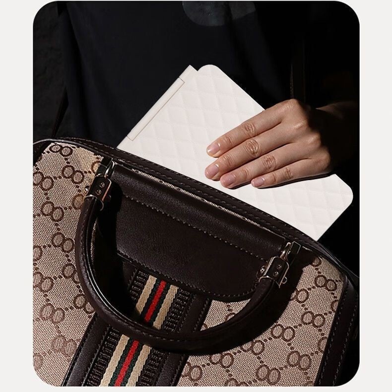 Καλλυντικό καθρέπτης με φωτισμό, φορητός και αναδιπλούμενος, πλαίσιο ABS, ανακλαστική επιφάνεια