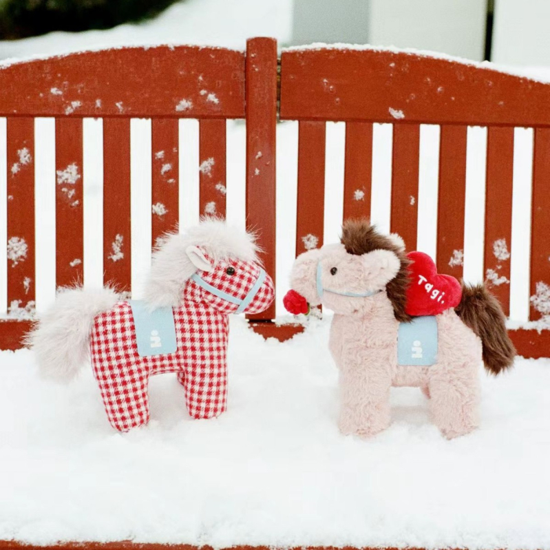 Висулка за чанта Little Horse Pendant 05 — вълнен плюш, карикатурен принт, декоративно украшение, пролет 2026, стил национален тренд