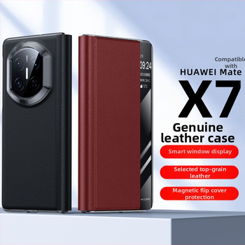 Kožený obal na Huawei Mate X7 s držiakom, Nappa textúra s dierkami, odvádzanie tepla