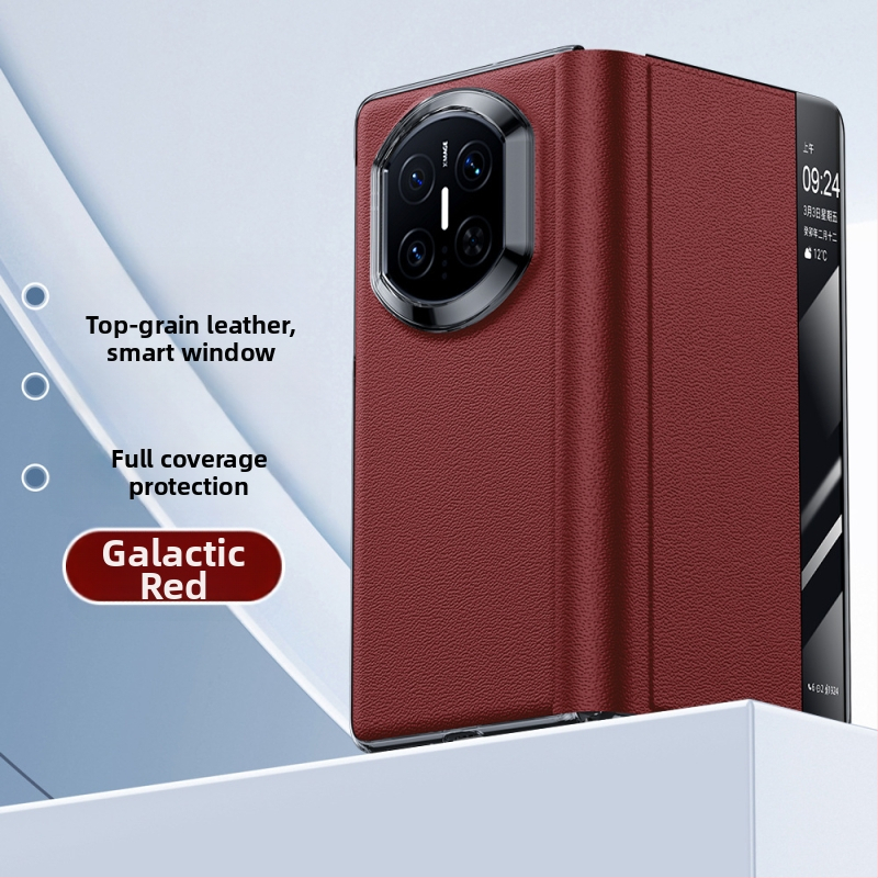 Kožený obal na Huawei Mate X7 s držiakom, Nappa textúra s dierkami, odvádzanie tepla