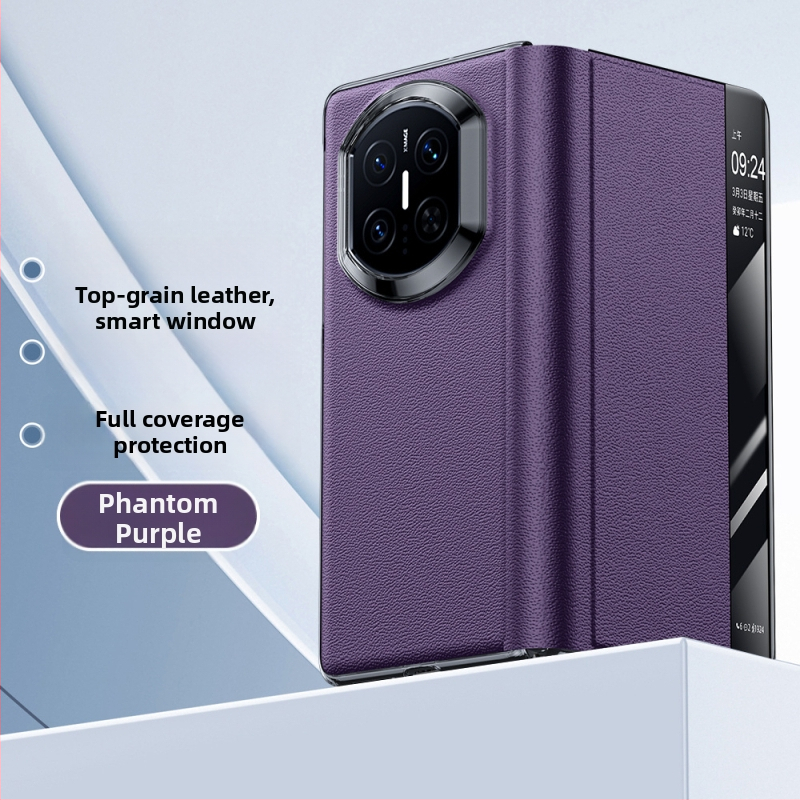 Kožený obal na Huawei Mate X7 s držiakom, Nappa textúra s dierkami, odvádzanie tepla