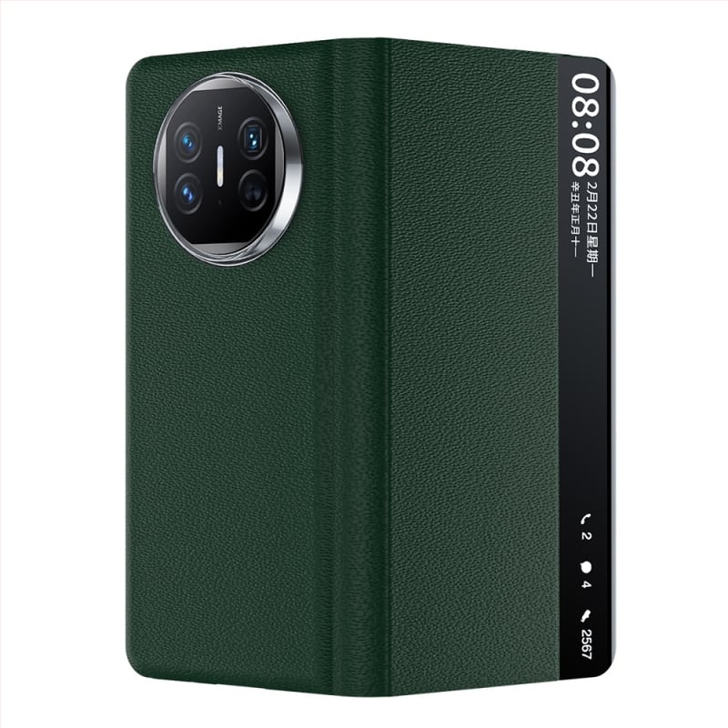 Kožený obal na Huawei Mate X7 s držiakom, Nappa textúra s dierkami, odvádzanie tepla