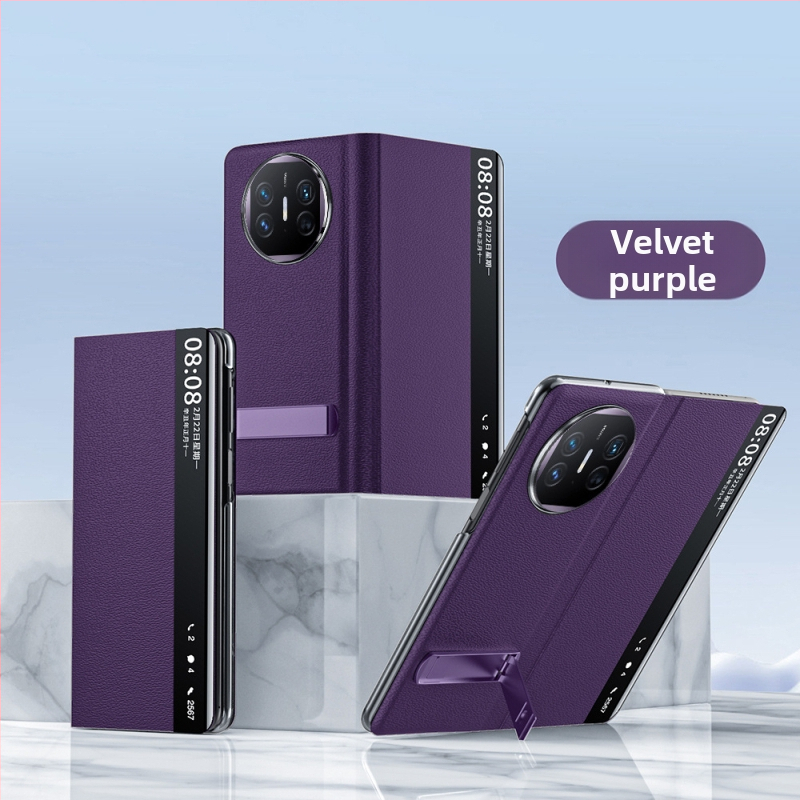 Kožený obal na Huawei Mate X7 s držiakom, Nappa textúra s dierkami, odvádzanie tepla