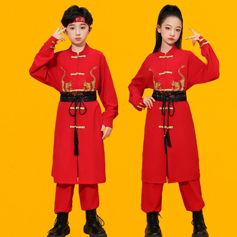 Kostim Dragon's Roar kineskog stila za folklorni ples, unisex, ravna tkanina, glavni sastav tkanine: Drugo, proljeće 2025