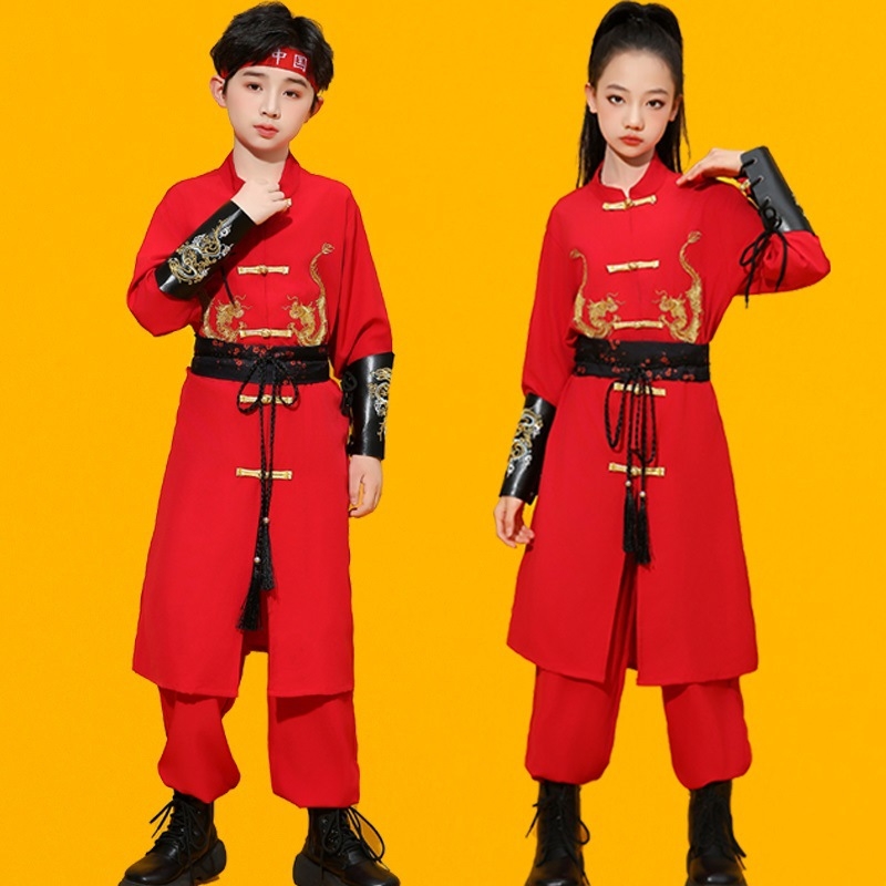 Kostim Dragon's Roar kineskog stila za folklorni ples, unisex, ravna tkanina, glavni sastav tkanine: Drugo, proljeće 2025