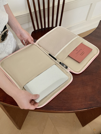 Plic pentru laptop LIFEHOHO – exterior poliester, căptușeală poliester, model geometric, unisex, lansare primăvara 2025