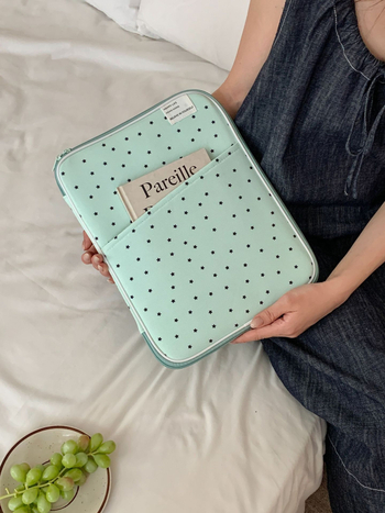 Plic pentru laptop LIFEHOHO – exterior poliester, căptușeală poliester, model geometric, unisex, lansare primăvara 2025