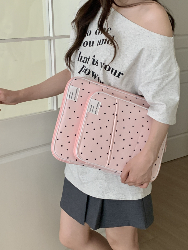 Plic pentru laptop LIFEHOHO – exterior poliester, căptușeală poliester, model geometric, unisex, lansare primăvara 2025