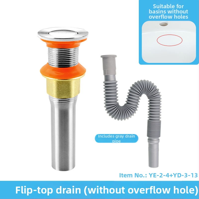 Odtok za umivaonik od nehrđajućeg čelika, flip-up tip, CISQU, moderni minimalistički stil