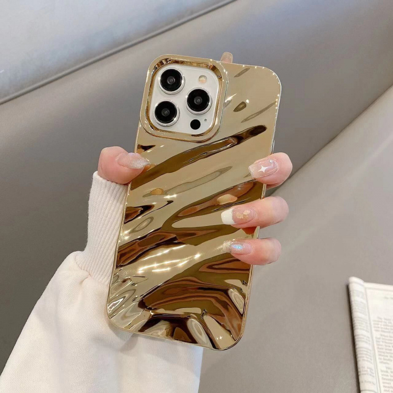 Kućište od tekućeg silikona s trodimenzionalnim plisiranim uzorkom za iPhone 16 Pro Max i iPhone 15/14/13 – mekani, premium dojam