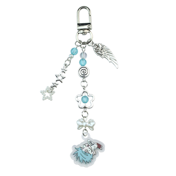 Kulcstartó: aranyos kézzel készített gyöngyös füzér, akril, karikatúra dizájn, alkalmas táskákhoz és telefonokhoz