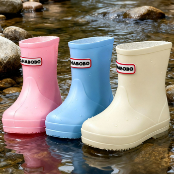 Dječje kišne čizme, PVC gornji dio, dizajn s niskim profilom, niski pet 1–3 cm, za sve sezone