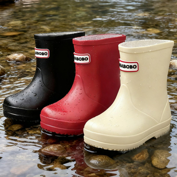 Dječje kišne čizme, PVC gornji dio, dizajn s niskim profilom, niski pet 1–3 cm, za sve sezone