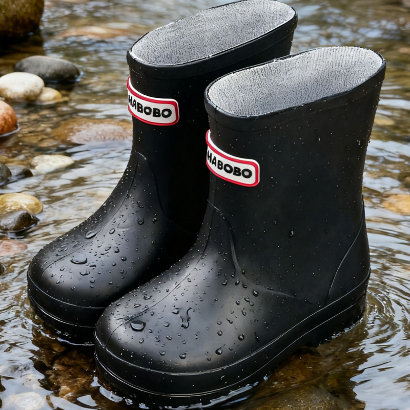 Dječje kišne čizme, PVC gornji dio, dizajn s niskim profilom, niski pet 1–3 cm, za sve sezone