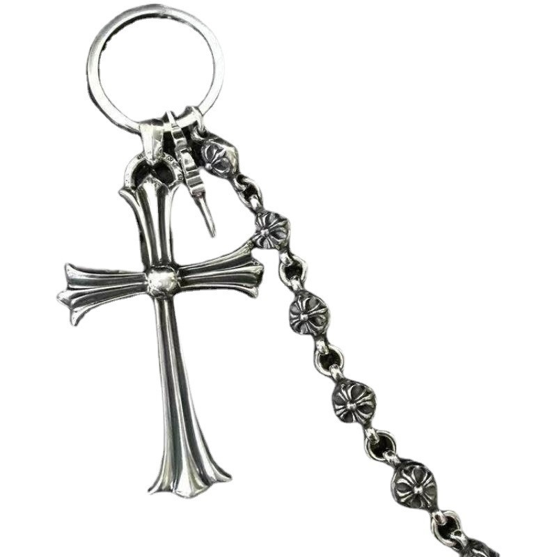 Viseći križ-mač kolica Cross Sword – Retro Punk Hip-Hop, unisex, bakar, elektroplatiniranje, model xl33-36, uzorak: križ/kruna/romanske brojke