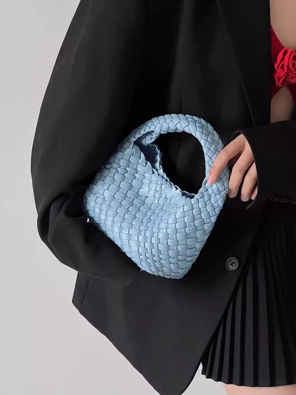 Ručna tkana PU crossbody torba za mobitel s unutarnjim džepom za mobitel i laminiranim džepom sa zatvaračem — ulični stil