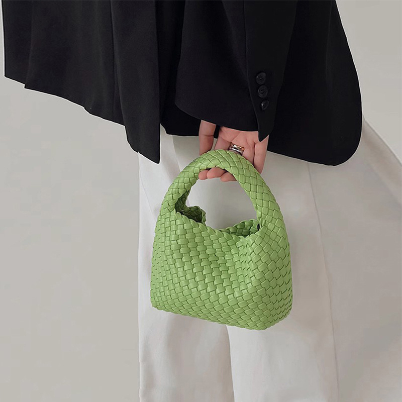 Ručna tkana PU crossbody torba za mobitel s unutarnjim džepom za mobitel i laminiranim džepom sa zatvaračem — ulični stil