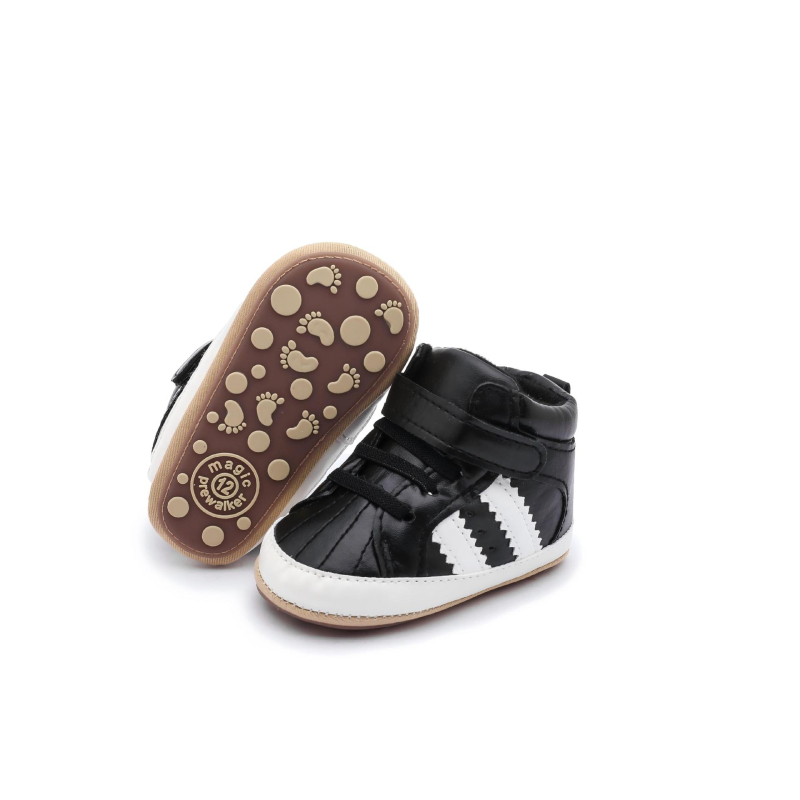 Cipele za bebe i malu djecu (12–36 mjeseci): gornji dio od umjetne PU, Velcro zatvarač, protuklizna i otporna potplat, visok gornji dio, sportski stil