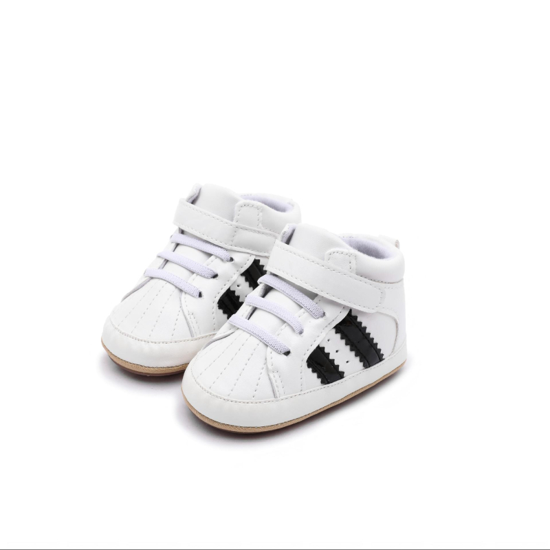 Cipele za bebe i malu djecu (12–36 mjeseci): gornji dio od umjetne PU, Velcro zatvarač, protuklizna i otporna potplat, visok gornji dio, sportski stil