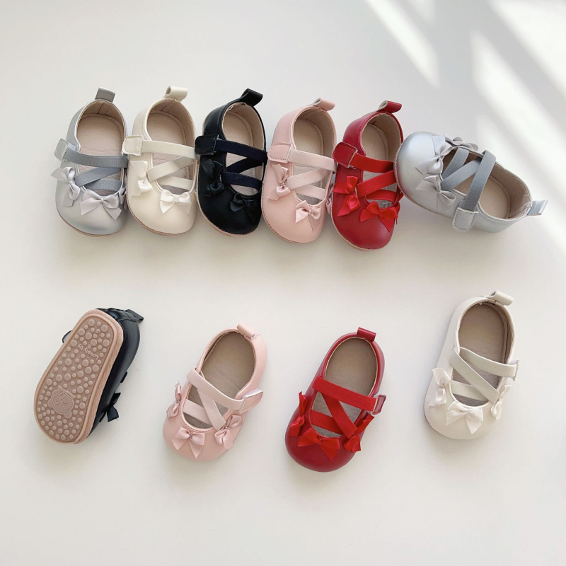 Dječje cipele u stilu princeze, Velcro kopčanje, gornji materijal od sintetičke kože, prozračne, protuklizna PVC potplata