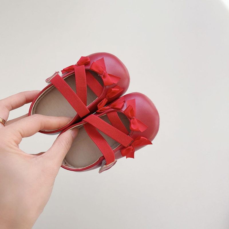 Dječje cipele u stilu princeze, Velcro kopčanje, gornji materijal od sintetičke kože, prozračne, protuklizna PVC potplata