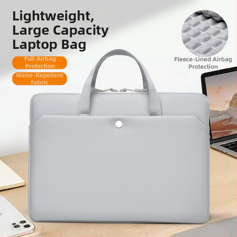 Taška na notebook s vzduchovou vankúšom, ultrakľahká, odolná voči opotrebeniu a nárazom; Oxford látka; dizajn pre ručné nosenie v štýle brašne; mestský minimalistický štýl