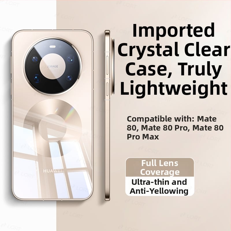 Priehľadný TPU kryt s elektroplátovaním pre Huawei Mate80 a Mate70 Pro – proti pádom, minimalistický dizajn