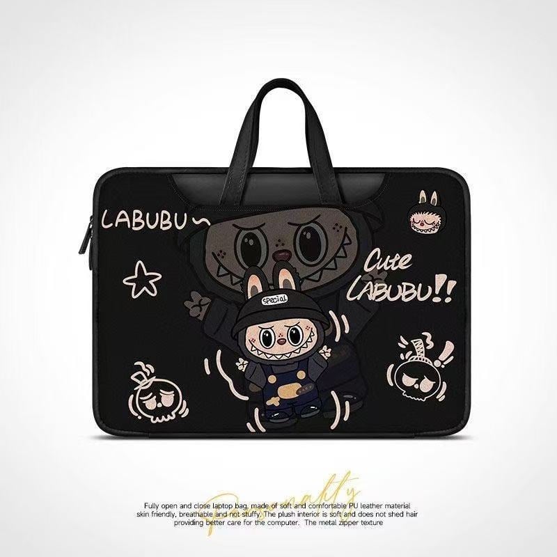 Torba za laptop od PU materijala, s motivom anime i crtani likovi, podstava od pamuka, vodootporna i otporna na habanje (Proljeće 2025)