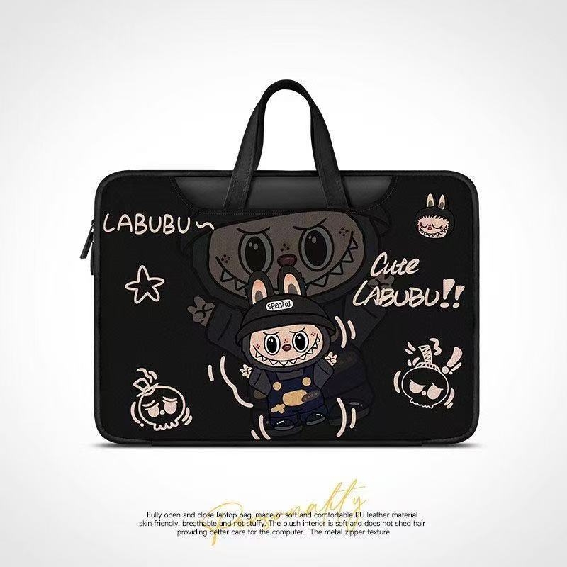 Torba za laptop od PU materijala, s motivom anime i crtani likovi, podstava od pamuka, vodootporna i otporna na habanje (Proljeće 2025)