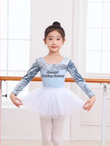 Gyerekeknek szóló színpadi táncruha, hosszú ujjú, nylon anyag, koreai etnikus stílus, 8 év feletti gyermekek számára
