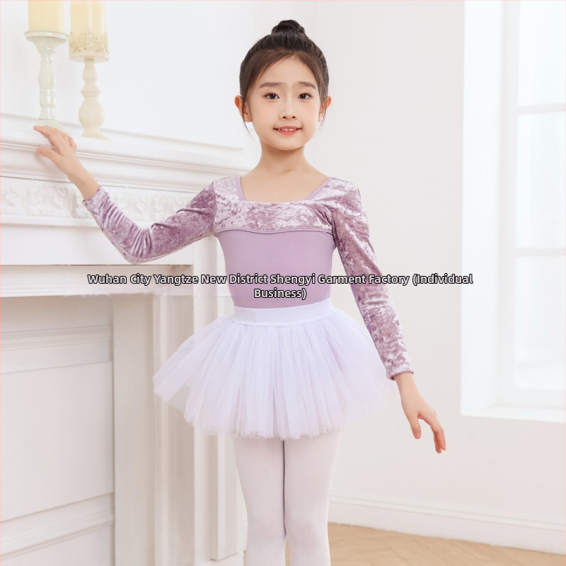 Gyerekeknek szóló színpadi táncruha, hosszú ujjú, nylon anyag, koreai etnikus stílus, 8 év feletti gyermekek számára