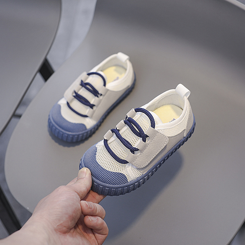 Παιδικά καμβά παπούτσια για βρέφη και νήπια – αναπνεύσιμα, με Velcro, σόλα καουτσούκ, unisex, 1–3 ετών