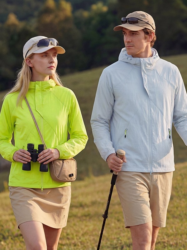 Vanjska jakna s kapuljom, unisex, brzo suši, najlonska tkanina, UPF50 zaštita od sunca