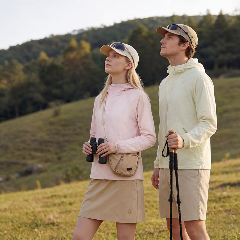 Vanjska jakna s kapuljom, unisex, brzo suši, najlonska tkanina, UPF50 zaštita od sunca