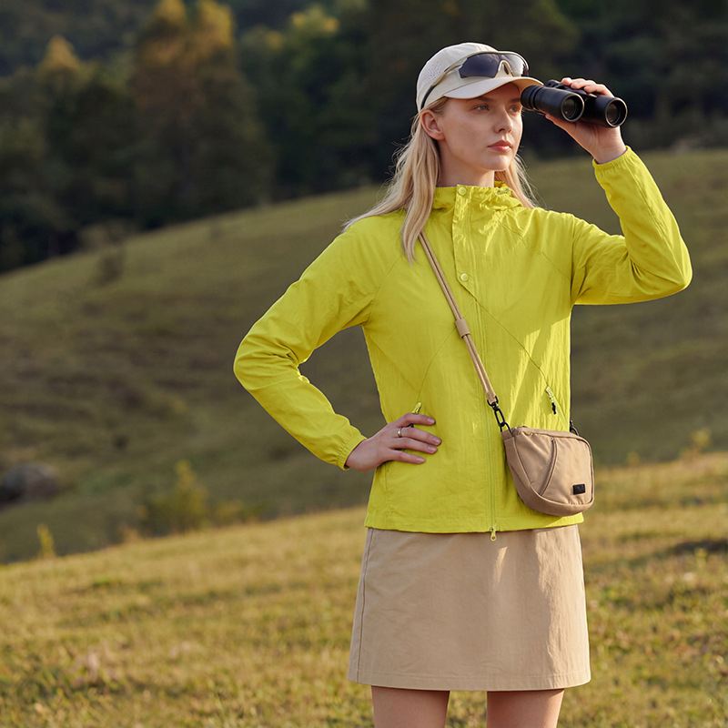 Vanjska jakna s kapuljom, unisex, brzo suši, najlonska tkanina, UPF50 zaštita od sunca