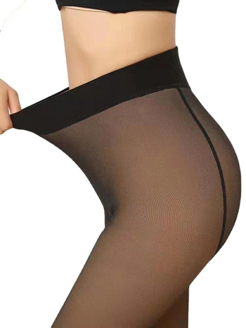 Csípőemelést és formázást kínáló harisnyanadrág, fleece-béléssel, vastag anyagú, nylon 70% elasztán, ősz-tél, 18–40 éveseknek