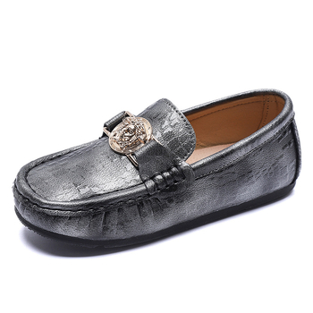 Detské slip-on loafers z pravej kože, Preppy štýl, nízky top, gumová podrážka, unisex, vek 4–16 rokov